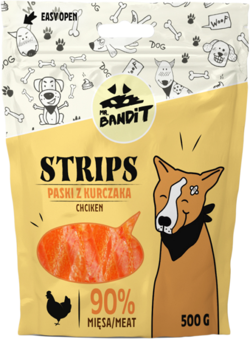 Mr. Bandit Strips, Pui, 500 g