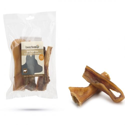 Bucatele piele de cap de vita, Beeztees, 250 g 1 Bucatele piele de cap de vita, Beeztees, 250 g