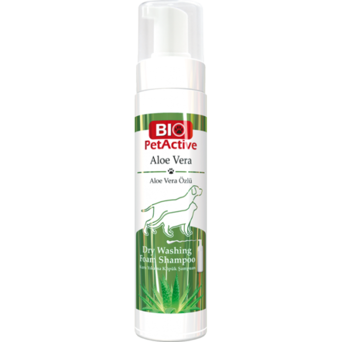 Bio Magic Sampon Uscat sub forma de Spuma pentru cani si pisici cu aloe vera, 200 ml