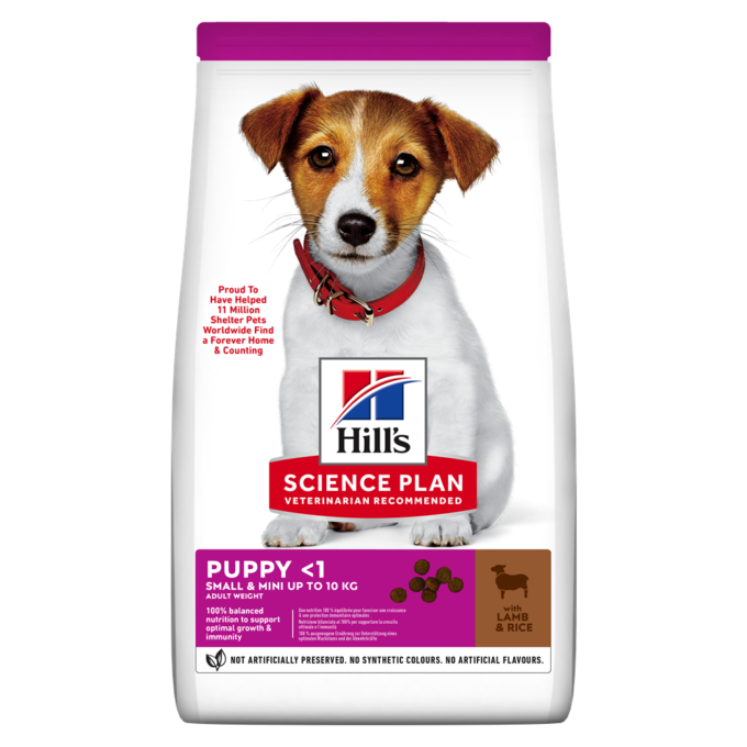 Hrana uscata caini, Hill's Science Plan Canine Puppy Small and Mini Lamb and Rice, 6 kg