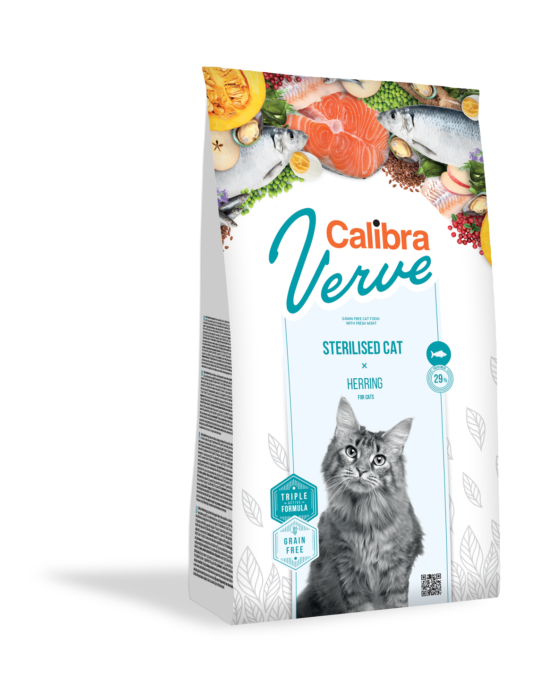 Calibra Cat Verve Grain Free Sterilised, Herring, 750 g
