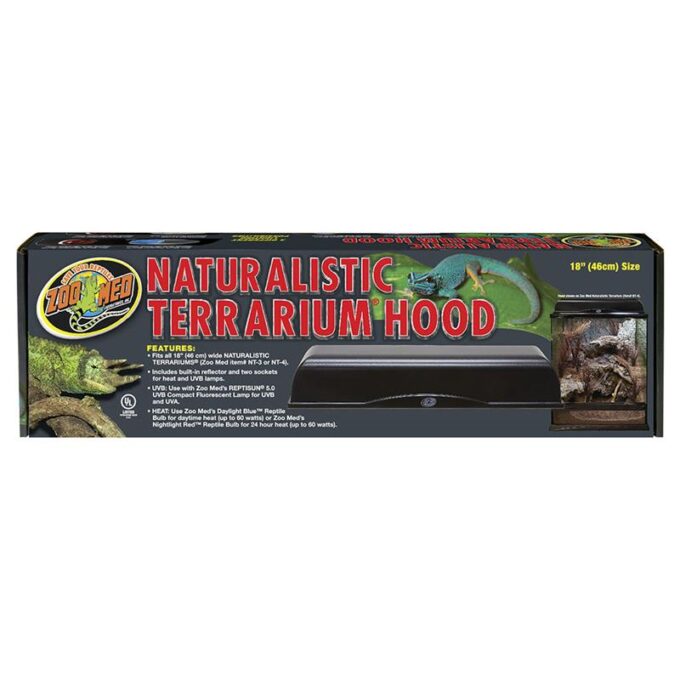 Capac terariu Zoo Med Naturalistic Terrarium Hood 2x60W 45cm