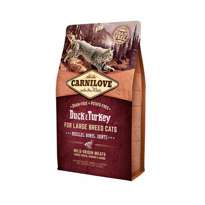 Carnilove Duck & Turkey Large Breed Cats, 2 kg 1 Carnilove Duck & Turkey Large Breed Cats, 2 kg
