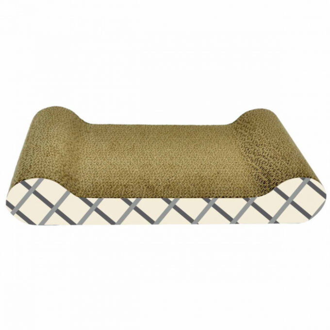 Carton de zgariat pentru pisici, model carouri, 38.1 A  22.22 A  7.62 cm, Multicolor