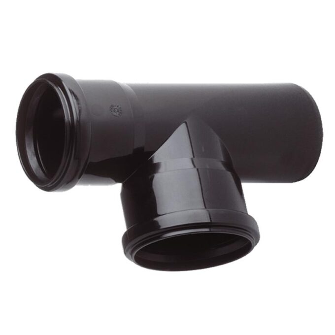 Cot de scurgere in forma de T negru DN75