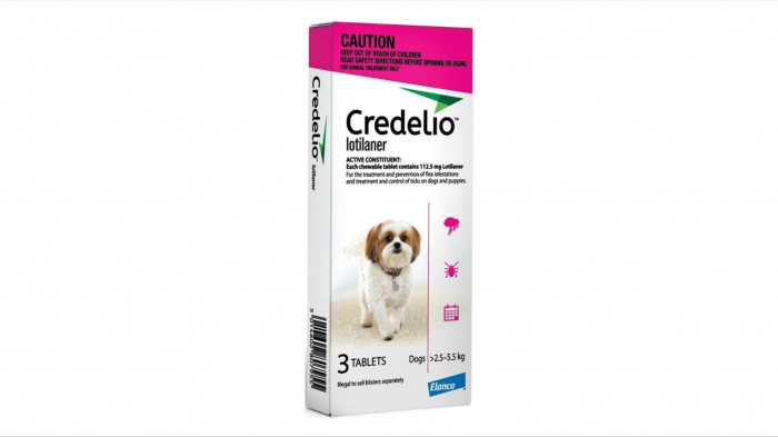 Credelio 112.5mg caini (2.5 - 5.5kg) - 3 tablete