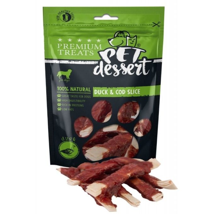 Pet's Dessert Duck & Cod Slice, 80 g 1 Pet's Dessert Duck & Cod Slice, 80 g