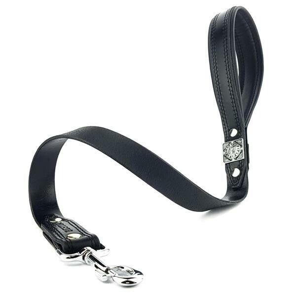 Bestia Lesa Eros, Piele Naturala, 90 cm/3 cm, L, Negru
