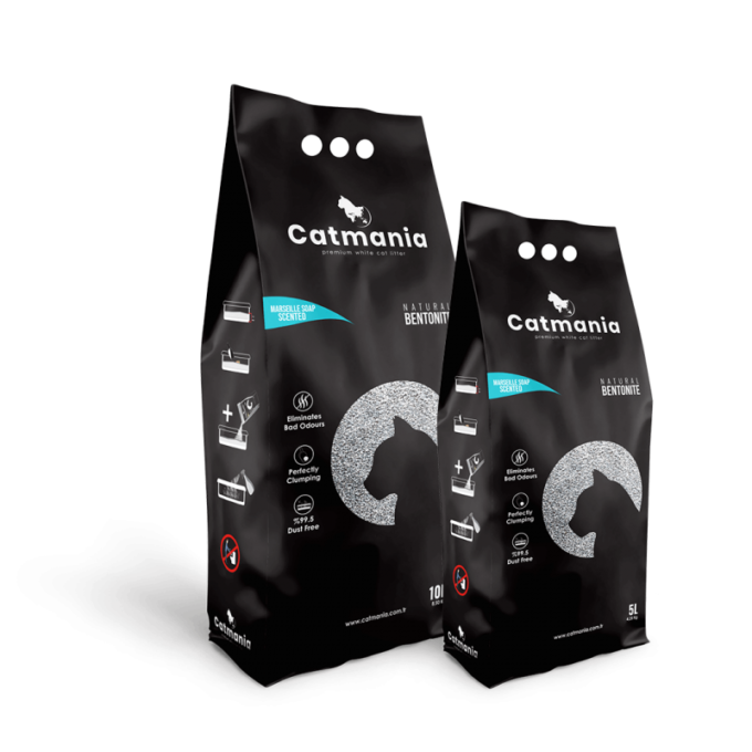 Nisip pentru Litiera Bentonita Catmania, Marseille Soap, 10 L / 8.5 kg