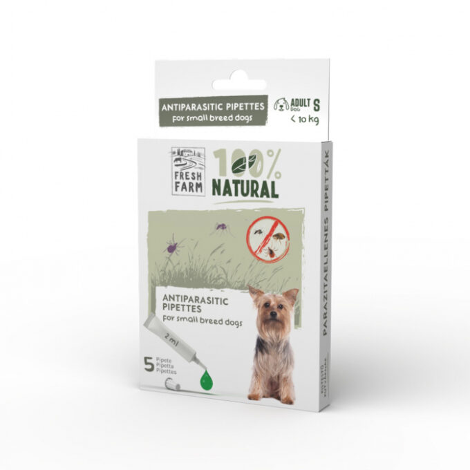Fresh farm spot on antiparzitar pentru caini adulti S, 5x2ml,   10 kg