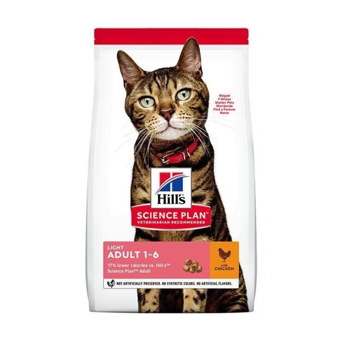 Hrana uscata pisici, Hill's Science Plan Feline Adult Light, pui 3 kg