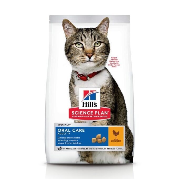 Hrana uscata pisici, Hill's Science Plan Feline Adult Oral Care Chicken, 1.5 kg