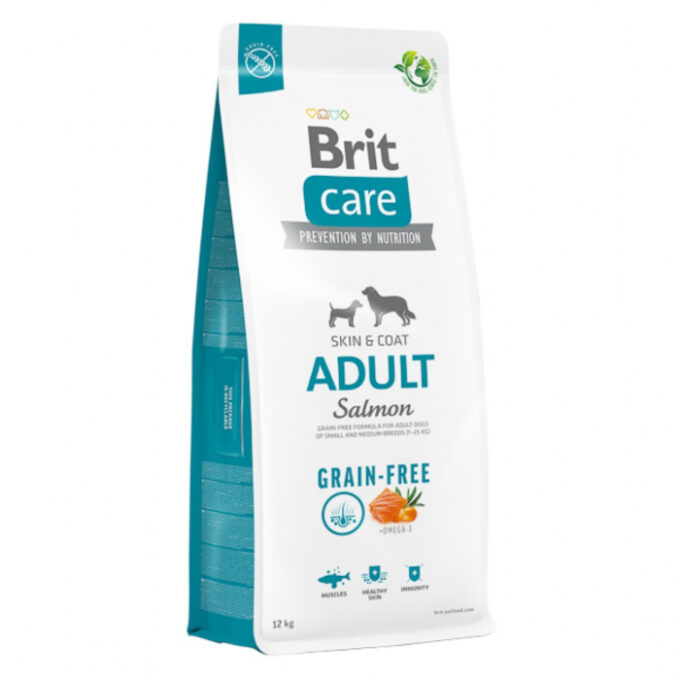 Brit Care Grain Free Dog Adult cu somon si cartofi 12 kg