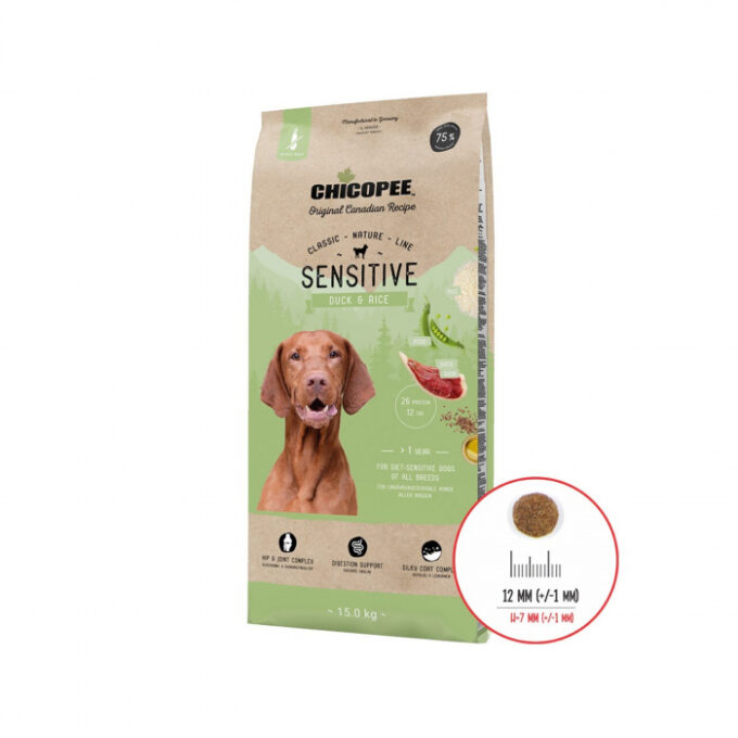 Hrana uscata pentru caini super premium CHICOPEE CNL SENSITIVE DuckRice 15 kg 1 Hrana uscata pentru caini super premium CHICOPEE CNL SENSITIVE DuckRice 15 kg