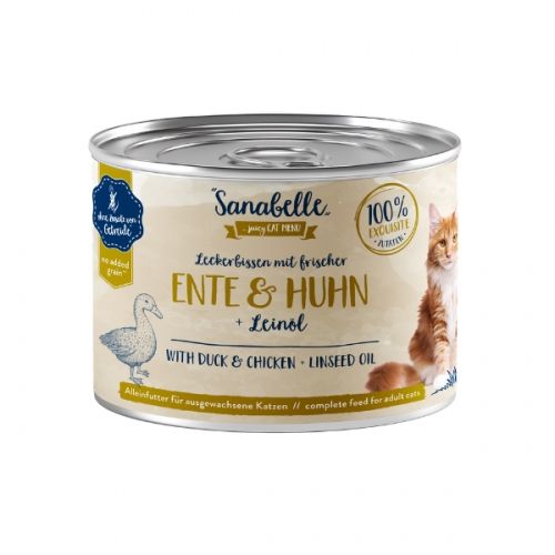 Hrana umeda pisici, Sanabelle, Rata si Pui, 195 g 1 Hrana umeda pisici, Sanabelle, Rata si Pui, 195 g