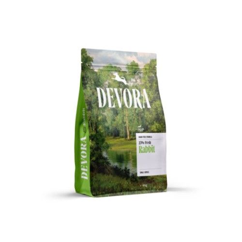 Hrana semi-umeda caini, Devora Dog Semi-Moist Adult Small Breed Grain Free Monoprotein, Iepure, 1.5 kg