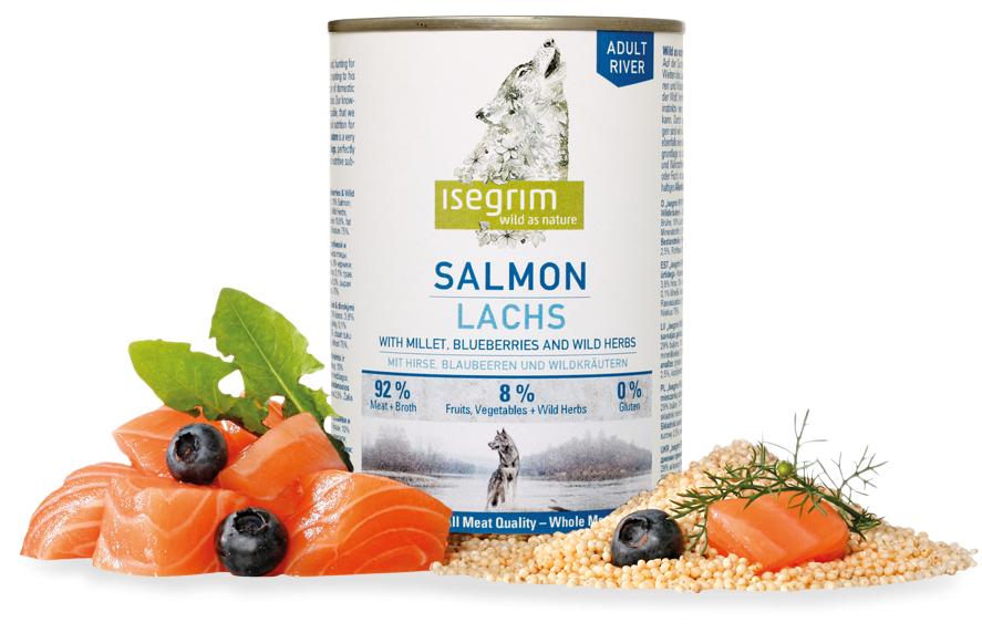 Hrana umeda, Isegrim Dog Adult Salmon, 800 g