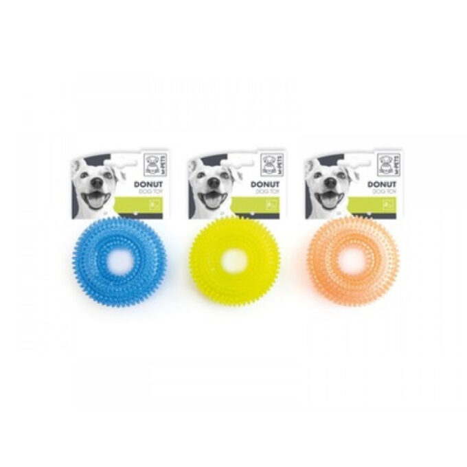 Gogoasa din cauciuc moale pentru caini, DONUT M-PETS, O 6.7 cm 1 Gogoasa din cauciuc moale pentru caini, DONUT M-PETS, O 6.7 cm