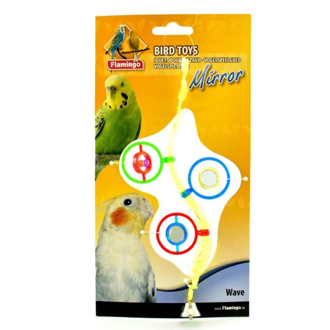 JUCARIE PASARI OGLINZI CU CLOPOTEL 5*15CM 1 JUCARIE PASARI OGLINZI CU CLOPOTEL 5*15CM