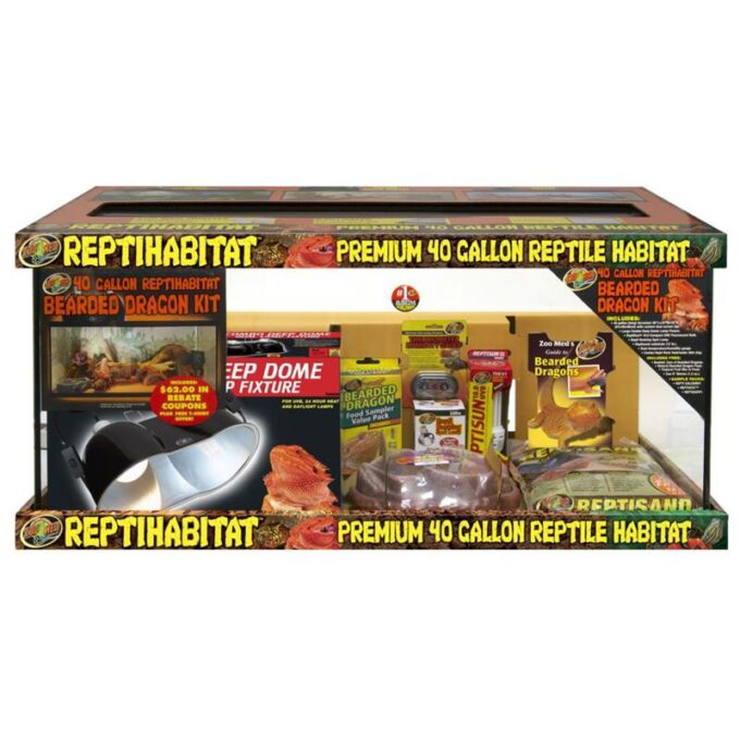 Kit terariu pt Agama cu barba Zoo Med ReptiHabitat Terrarium