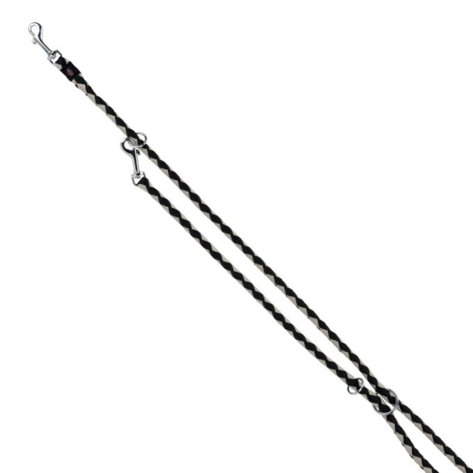 Lesa Coarda Cavo Reglabila 2 m/12 mm Negru/Gri 14351