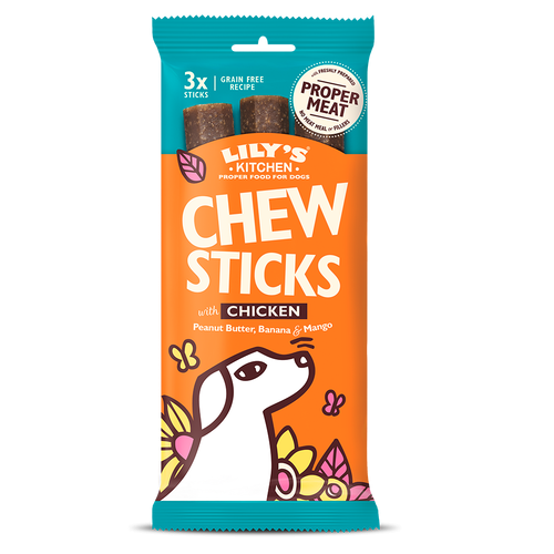 Lily's Kitchen Chew Sticks With Chicken For Dogs, 3x120 g