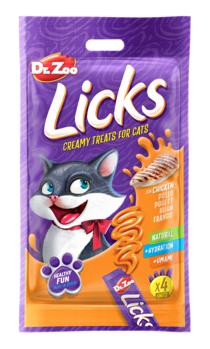 Dr Zoo Licks, recompense pisici, Pui, 4x15 g