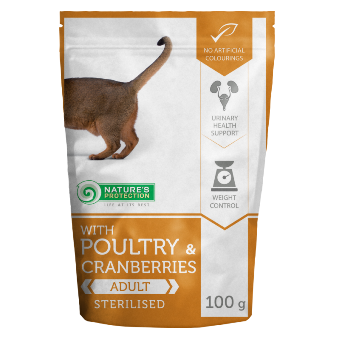 Nature's Protection Cat Sterilized Poultry & Cranberries, 100 g