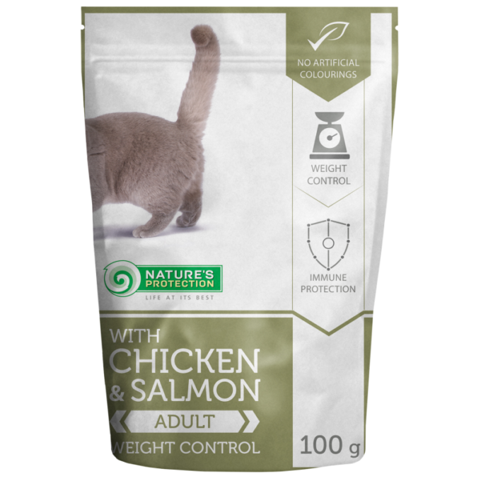 Nature's Protection Cat Weight Control Chicken & Salmon, 100 g 1 Nature's Protection Cat Weight Control Chicken & Salmon, 100 g