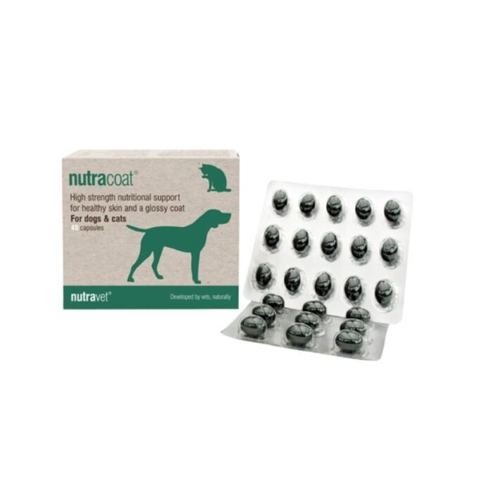 Nutravet Nutracoat Caini & Pisici, 45 capsule 1 Nutravet Nutracoat Caini & Pisici, 45 capsule
