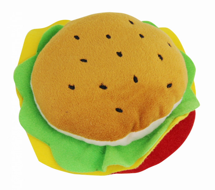 Pawise Jucarie Plus in Forma de Hamburger, 12 cm 1 Pawise Jucarie Plus in Forma de Hamburger, 12 cm
