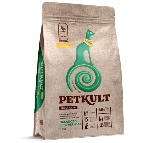Hrana uscata Petkult Adult Care Balanced Life All-Cat pentru pisici, cu pui, 7 kg 1 Hrana uscata Petkult Adult Care Balanced Life All-Cat pentru pisici, cu pui, 7 kg