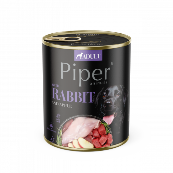 Piper Adult, Hrana Umeda, Carne de Iepure si mar, 800 g