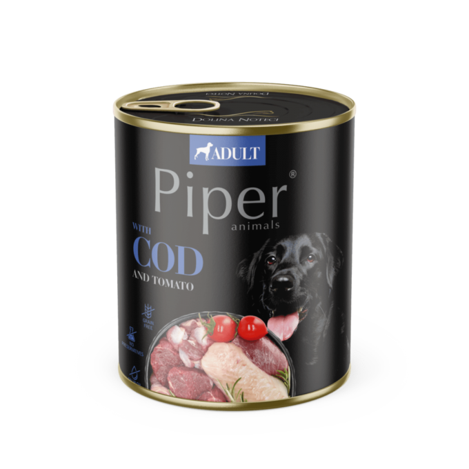 Piper Adult Dog, Cod si Tomate, 800 g 1 Piper Adult Dog, Cod si Tomate, 800 g