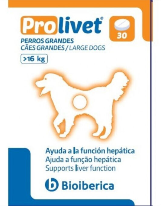 Prolivet pentru caini de talie mare 16 kg - 30 tablete 1 Prolivet pentru caini de talie mare 16 kg - 30 tablete