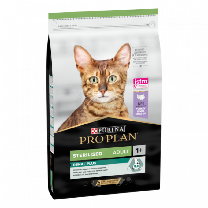 Purina PRO PLAN STERILISED OPTIRENAL cu Curcan 10 kg