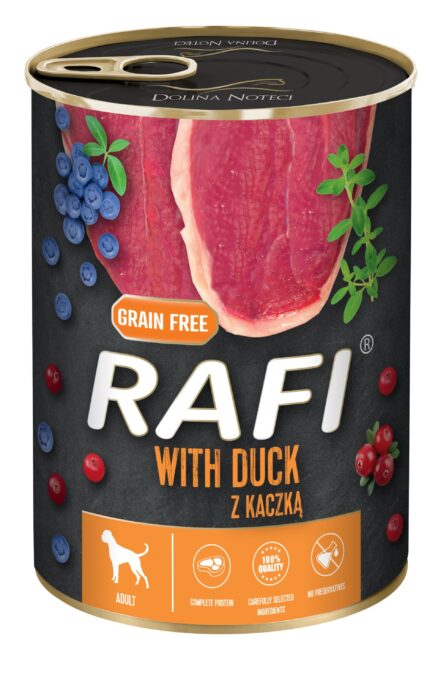 Hrana Umeda Caini, Rafi Dog, Rata si Afine, 400 g 1 Hrana Umeda Caini, Rafi Dog, Rata si Afine, 400 g