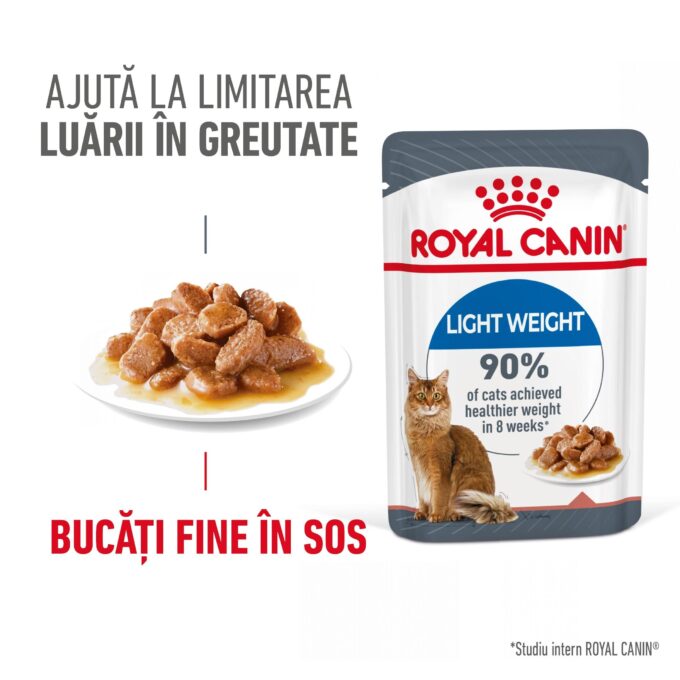 Royal Canin Light Weight Care Adult hrana umeda pisica, limitarea cresterii in greutate (in sos), 85 g