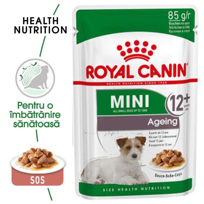 Royal Canin Mini Ageing 12+  hrana umeda caine senior (in sos), 85 g