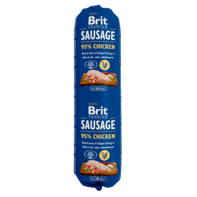 Salam pentru caini Brit cu Pui 800 g 1 Salam pentru caini Brit cu Pui 800 g