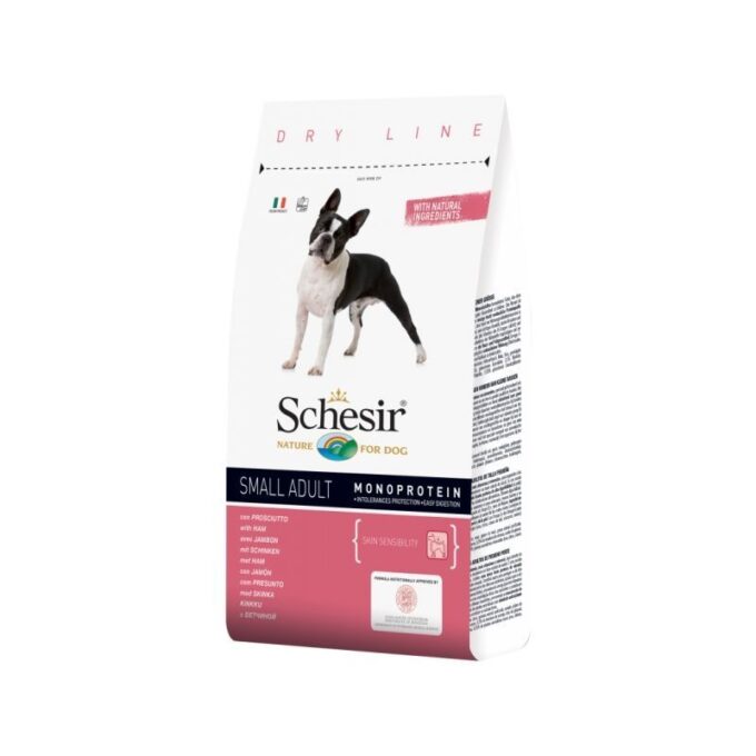 Hrana uscata caini, Schesir Dog, Dry Small Monoprotein Sunca, 800 g 1 Hrana uscata caini, Schesir Dog, Dry Small Monoprotein Sunca, 800 g