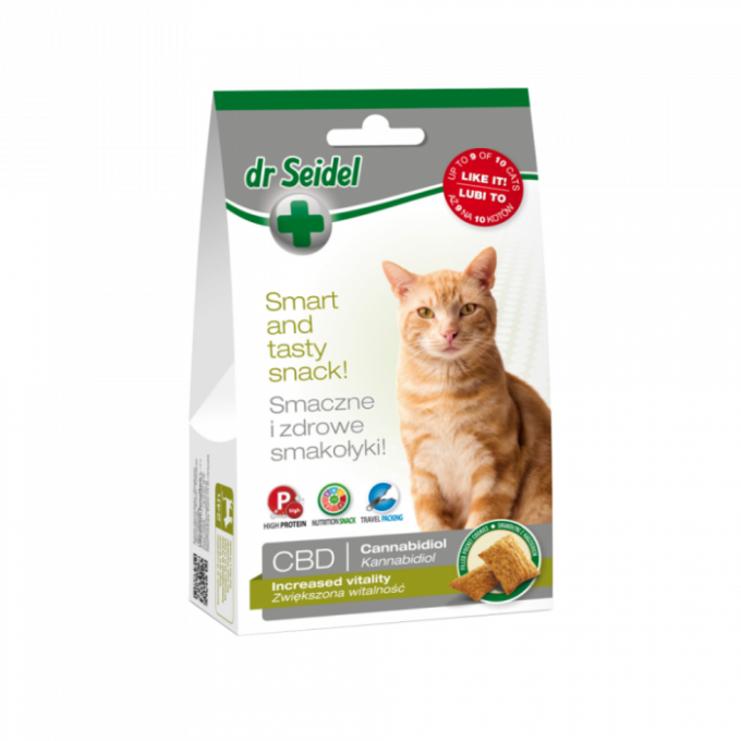 Snack pentru vitalitate crescuta, Dr. Seidel, pentru pisici, (cu CBD), 50 g