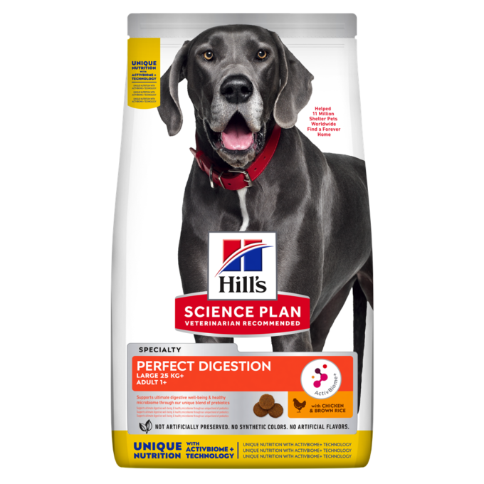 Hrana uscata caini, Hill's Science Plan Canine Adult Perfect Digestion Large Breed, 14 kg