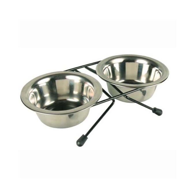 SUPORT + CASTRON INOX DINNER 13CM PENTRU CAINI 1 SUPORT + CASTRON INOX DINNER 13CM PENTRU CAINI