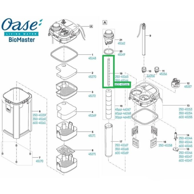 Teava prefiltru Oase Biomaster 600-850