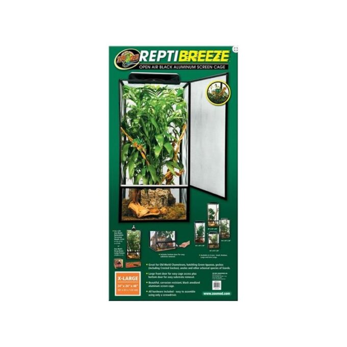 Terariu Zoo Med ReptiBreeze Alum Screen Cage Large 61x61x122 cm