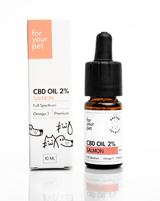 Ulei de CBD 2% pentru Caini si Pisici Aroma de Somon Doctor Totolici, 10 ml