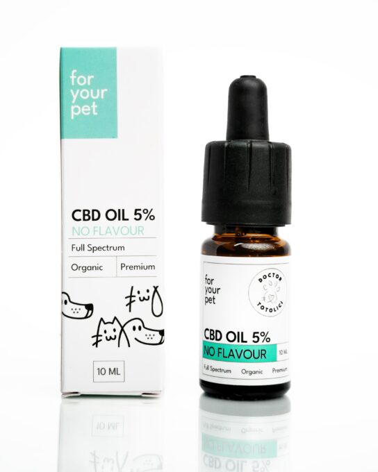 Ulei de CBD 5% pentru Caini si Pisici Fara Aroma Doctor Totolici, 10 ml