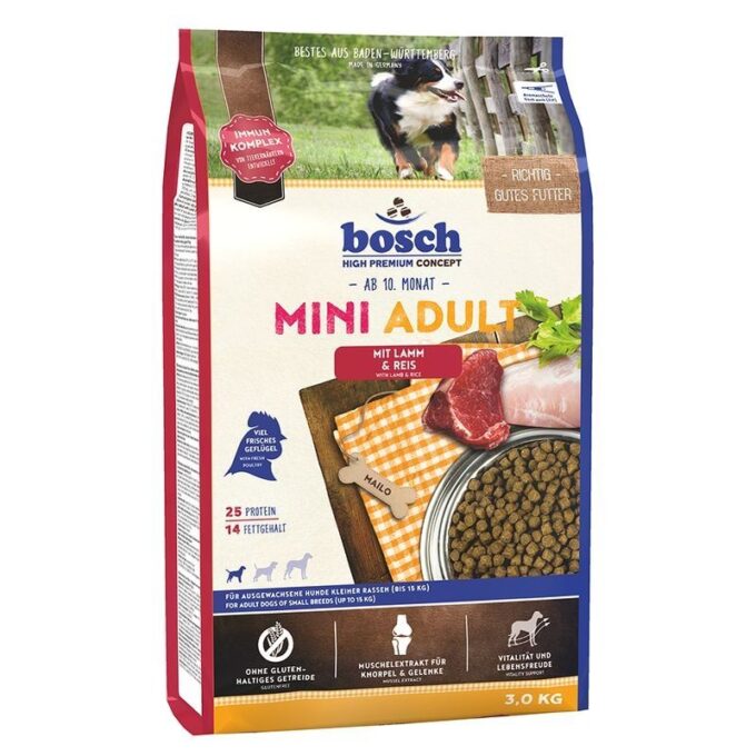 Bosch Adult Mini Lamb & Rice, 3 kg 1 Bosch Adult Mini Lamb & Rice, 3 kg