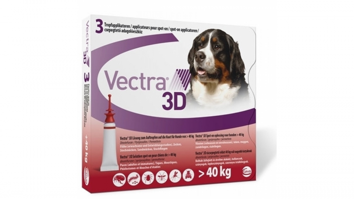 Vectra 3D solutie spot-on pentru caini  40kg, 1 pipete